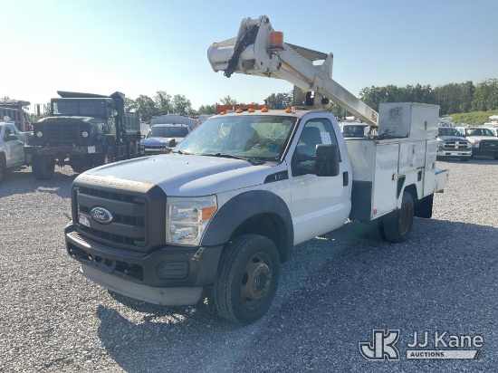(Verona, KY) ETI ETC35SNT, Articulating & Telescopic Bucket Truck mounted behind cab on 2011 Ford F-