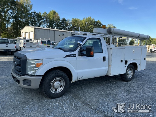 (China Grove, NC) 2014 Ford F350 Service Truck Duke Unit) (Runs & Moves) (Dash Warning Indicator On