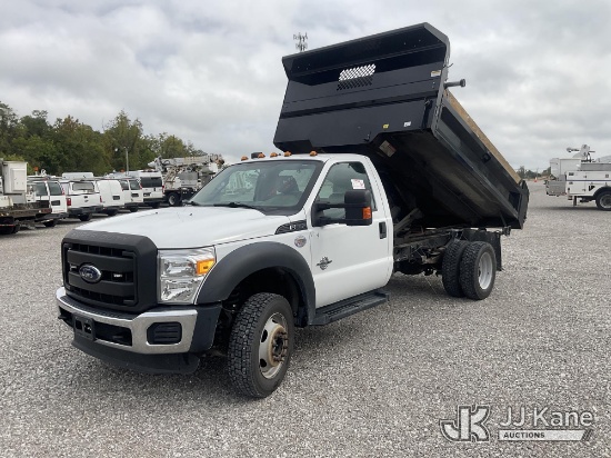 (Verona, KY) 2016 Ford F-550 Dump Truck Duke Unit) (Runs, Moves & Dump Operates