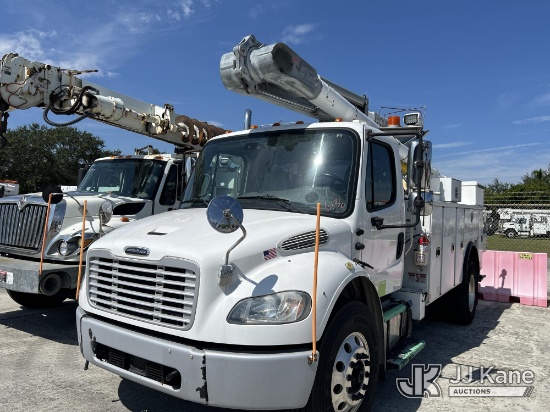 (Riviera Beach, FL) Altec L42A, Over-Center Bucket rear mounted on 2017 Freightliner M2 106 Utility