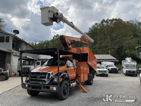 (Hanover, WV) Altec LR760E70, Over-Center Elevator Bucket Truck mounted behind cab on 2013 Ford F-75