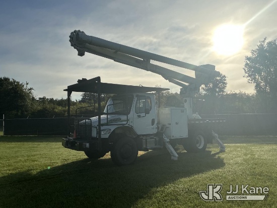 (Tampa, FL) Altec LR7-58RM, Over-Center Bucket Truck rear mounted on 2018 Freightliner M2 Flatbed Tr