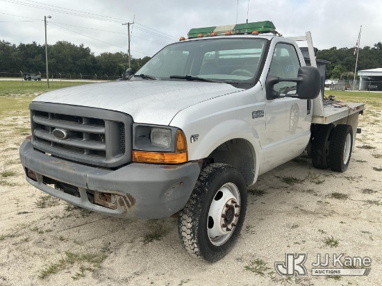 (Tampa, FL) 2000 Ford F450 4x4 Flatbed Truck, State of Florida Unit Not Running, Condition Unknown)