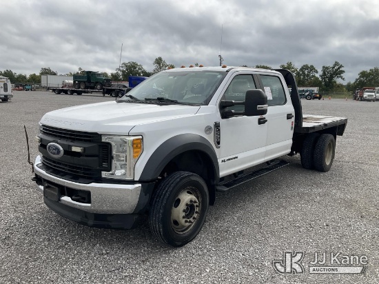 (Verona, KY) 2017 Ford F-550 Crew-Cab Flatbed Truck Runs & Moves