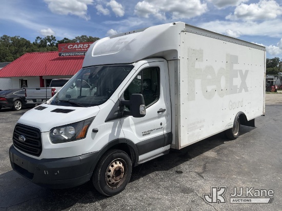 (Ocala, FL) 2019 Ford Transit 350 Cutaway Cube Van Runs & Moves) (Dash Warning Indicators On