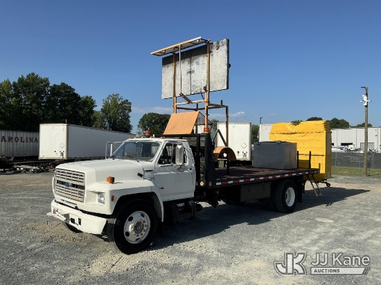 (China Grove, NC) 1994 Ford F800F Attenuator/Dump Truck Runs & Moves) (PTO Not Engaging, Attenuator