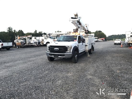 (Mount Airy, NC) Altec AT41M, Articulating & Telescopic Material Handling Bucket Truck mounted behin