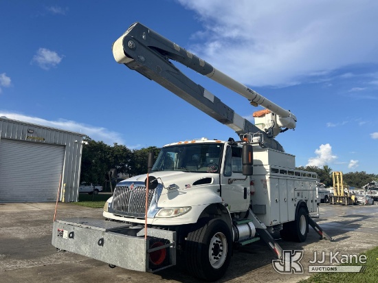 (Riviera Beach, FL) Altec AA55, Material Handling Bucket rear mounted on 2014 International 7300 Uti