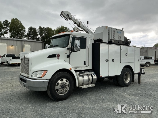 (China Grove, NC) 2016 Kenworth T3 Series Mechanics Service Truck Runs, Moves & Material Crane Oper