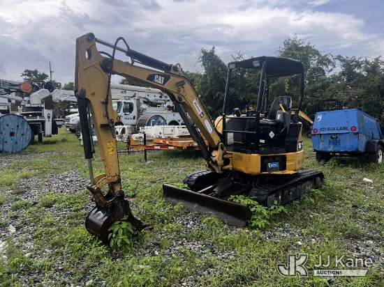 (Panama City, FL) Caterpillar 303.5E Mini Hydraulic Excavator Not Running, Condition Unknown) (BUYER
