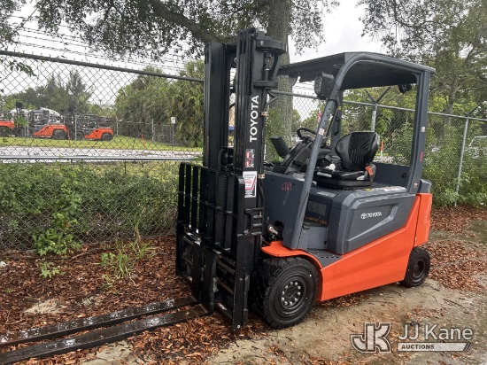 (Riviera Beach, FL) 2023 Toyota 9FBM25T Solid Tired Forklift Not Running, Condition Unknown