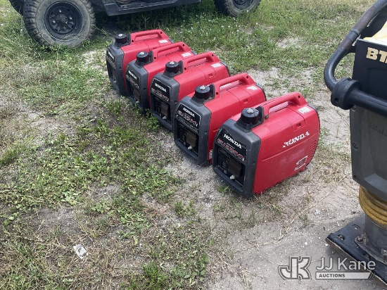 (Tampa, FL) (5) Honda EU2200i Gas Inverter/Generators (Runs ) NOTE: This unit is being sold AS IS/WH