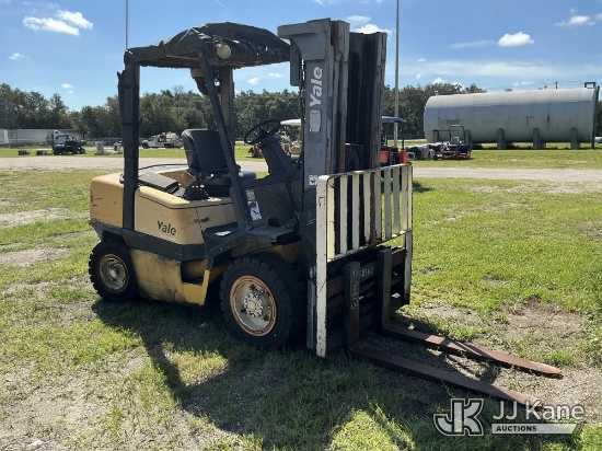 (Tampa, FL) Yale GDP080LJNPBE089 Solid Tired Forklift Not Running, Condition Unknown