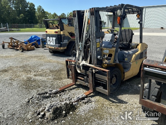 (Moncks Corner, SC) Caterpillar P5000 Pneumatic Tired Forklift Not Running, Condition Unknown