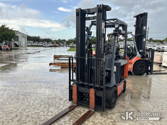 (Riviera Beach, FL) 2021 Toyota 8FBCU25 Cushion Tired Forklift Not Running, Condition Unknown