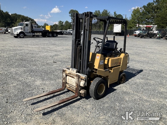 (China Grove, NC) Hyster H30XL Pneumatic Tired Forklift Runs, Moves & Operates) (Exterior Defects-Si