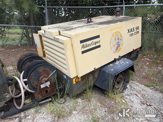 (Villa Rica, GA) 2001 Atlas Copco XAS96 Portable Air Compressor Not Running, Condition Unknown