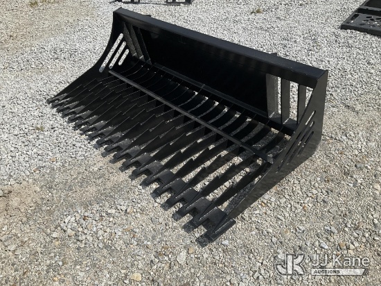 (Villa Rica, GA) 72 In Skid Steer Rock Bucket (New/Unused) NOTE: This unit is being sold AS IS/WHERE