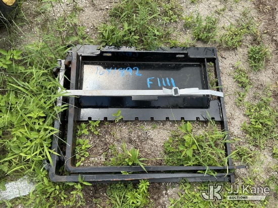 (Tampa, FL) Pallet Fork Skid Steer Attachment (Condition Unknown) NOTE: This unit is being sold AS I