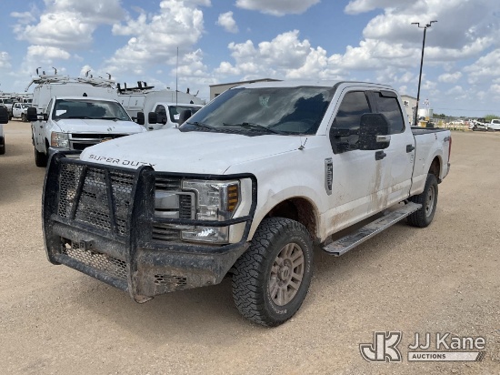 (Marion, TX) 2019 Ford F250 4x4 Crew-Cab Pickup Truck Runs & Moves) (Dash Warning Indicators On, Win