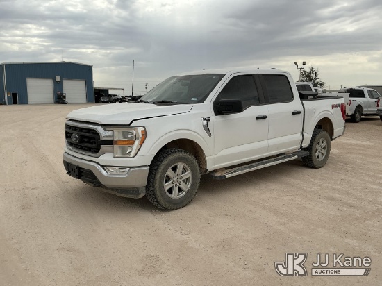(Midland, TX) 2022 Ford F150 4x4 Crew-Cab Pickup Truck Runs & Moves) (Hail Damage