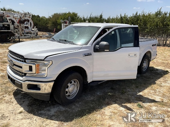 (Rio Vista, TX) 2018 Ford F150 4x4 Crew-Cab Pickup Truck Not Running, Condition Unknown) (No Crank,