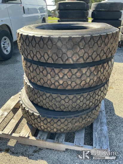 (South Beloit, IL) (4) 245/75R22.5 Unmounted Tires