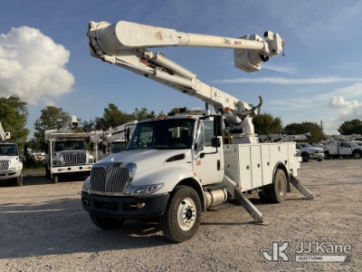 (Channelview, TX) Altec AM55, Over-Center Material Handling Bucket Truck rear mounted on 2014 Intern