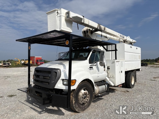 (Hawk Point, MO) HiRanger XT55, Articulating & Telescopic Bucket Truck center mounted on 2013 Ford F
