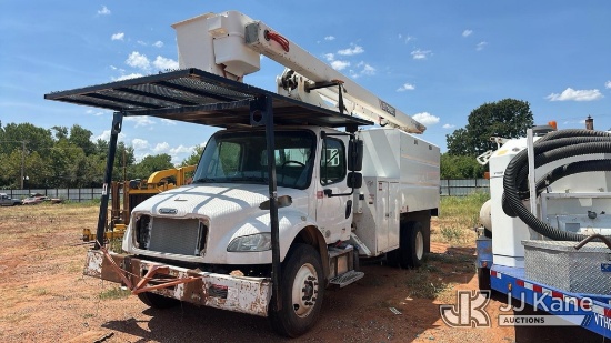(Oklahoma City, OK) Terex XT PRO 56, Over-Center Bucket Truck mounted behind cab on 2018 Freightline