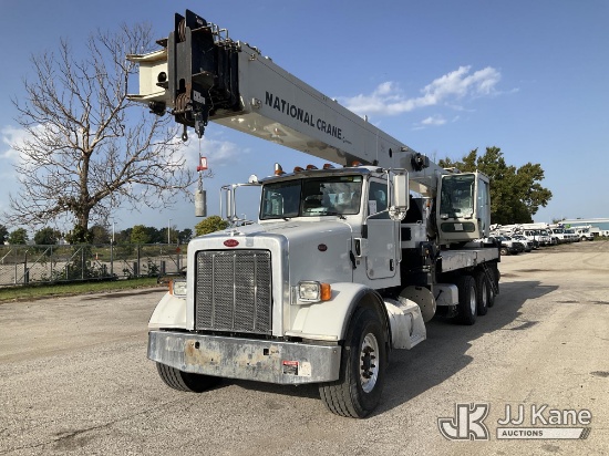 (Kansas City, MO) National NBT40, Hydraulic Truck Crane mounted behind cab on 2012 Peterbilt 365 Tri