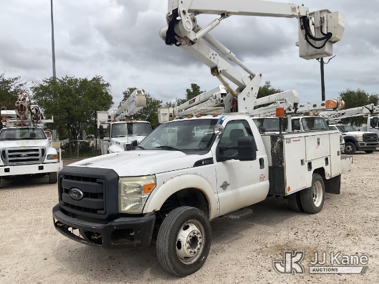 (Channelview, TX) ETI ETC37-IH, Articulating & Telescopic Bucket Truck mounted behind cab on 2012 Fo