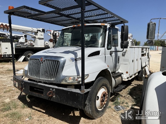 (Rio Vista, TX) 2013 International 4300 Utility Truck Not Running, Condition Unknown) (Dash Warning