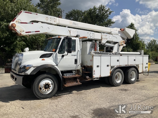 (South Beloit, IL) Altec A55-OC, Over-Center Material Handling Bucket Truck rear mounted on 2013 Int
