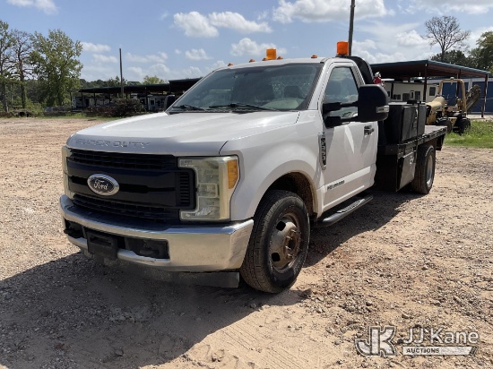 (Magnolia, TX) 2017 Ford F-350 SD Flatbed/Service Truck Runs & Moves) (Dash Warning Indicators On