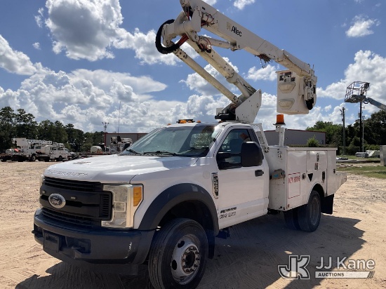 (Magnolia, TX) Altec AT37G, Articulating & Telescopic Bucket Truck mounted behind cab on 2017 Ford F