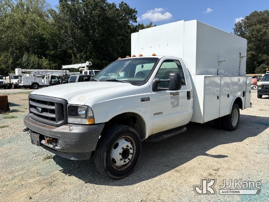 (Memphis, TN) 2004 Ford F-450 SD Enclosed High-Top Service Truck, Municipal Owned Runs & Moves