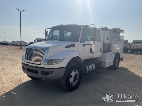 (Marion, TX) 2016 International DuraStar 4400 Crew-Cab Service Truck Runs, Moves & Operates