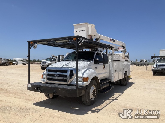 (Marion, TX) Terex/Telelect Hi-Ranger 5TC-55, Bucket Truck mounted behind cab on 2015 Ford F-750 Ext