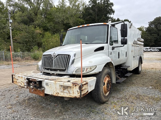 (Memphis, TN) 2007 International 4200 Crew-Cab Enclosed Utility Truck, Municipal Owned Not Running,