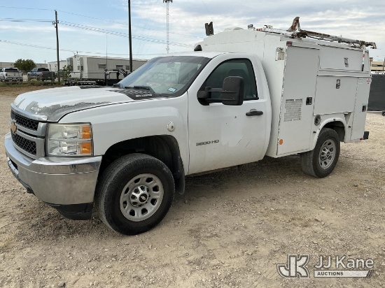 (Waxahachie, TX) 2012 Chevrolet Silverado 3500HD Enclosed Service Truck Runs & Moves