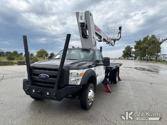 (Kansas City, MO) Elliott V60, Articulating & Telescopic Bucket Truck mounted behind cab on 2016 For
