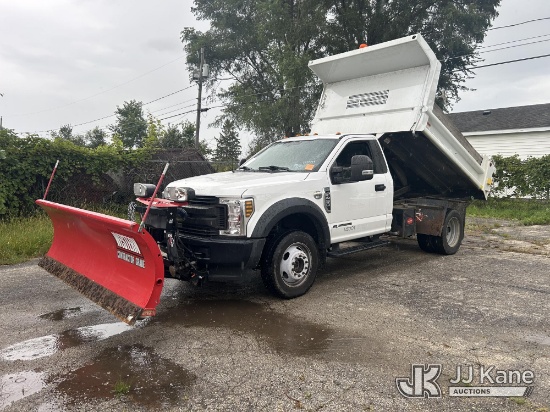 (South Beloit, IL) 2019 Ford F-450 SD Regular Cab DRW Dump Truck Runs, Moves, Dump & Plow Operate)(D