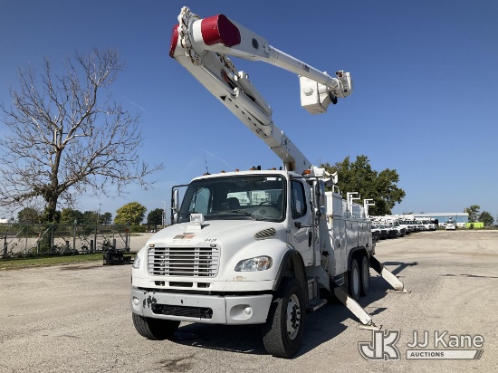 (Kansas City, MO) Altec AM60E, Over-Center Material Handling Bucket rear mounted on 2014 Freightline