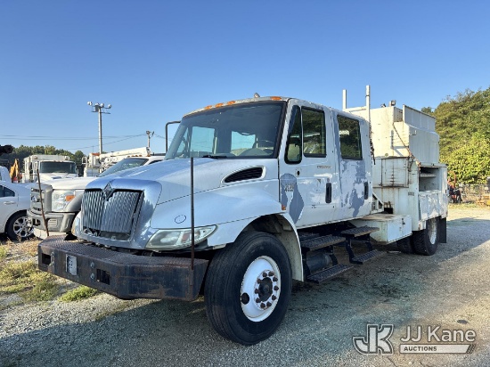 (Memphis, TN) 2006 International 4200 Crew-Cab Enclosed Service Truck, Municipal Owned Not Running,