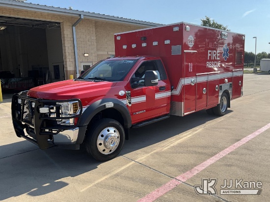 (Allen, TX) 2018 Ford F450 Ambulance/Rescue Vehicle, City of Allen TX Owned Runs & Moves