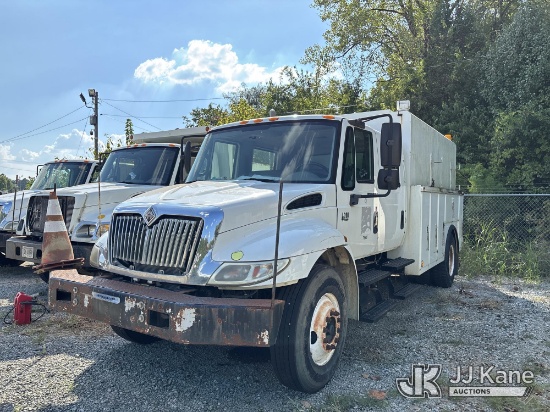 (Memphis, TN) 2007 International 4200 Crew-Cab Enclosed Service Truck, Municipal Owned Not Running,