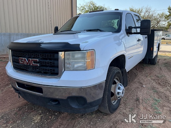 (El Reno, OK) 2013 GMC Sierra 3500HD 4x4 Crew-Cab Service Truck Runs & Moves
