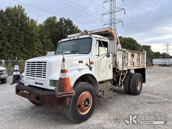 (Memphis, TN) 1992 International 4900 Dump Truck, Municipal Owned Runs, Moves & Dump Condition Unkno