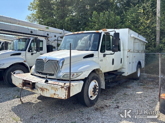 (Memphis, TN) 2006 International 4200 Crew-Cab Enclosed Service Truck, Municipal Owned Not Running,